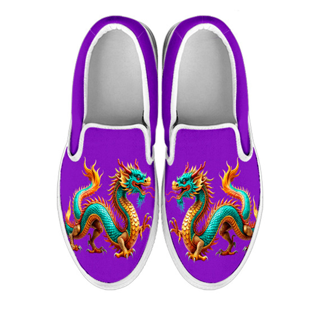 Purple Dragon Women's Slip On Shoes