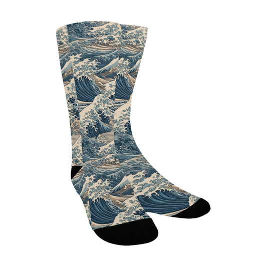 Great Wave off Kanagawa Socks - Custom Socks for Women Made in USA