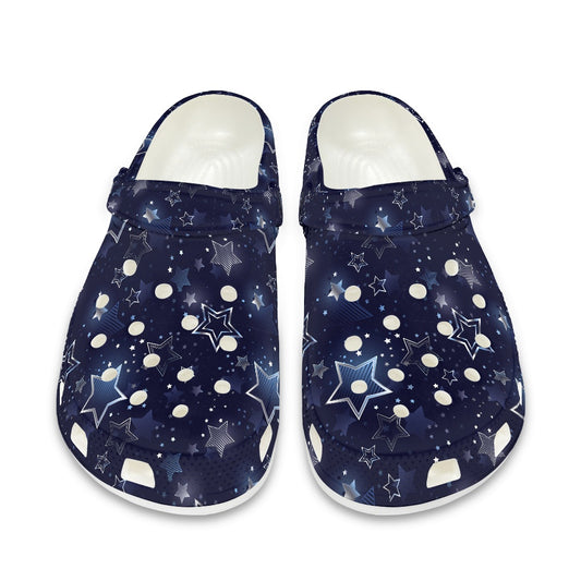 Silver Stars Women's Adult Clogs Shoes