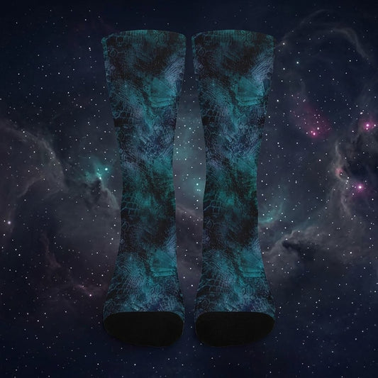 Space Digital Papers Socks - Custom Socks for Women Made in USA