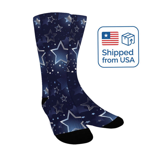 silver stars women's crew socks – Sole Design Studio