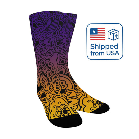 Henna Art Custom Socks - Custom Socks for Women Made in USA