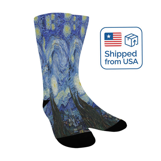 vincent van gogh's starry night women's crew socks – Sole Design Studio