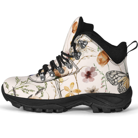 Tiny Bloom Watercolor Butterfly Alpine Boots