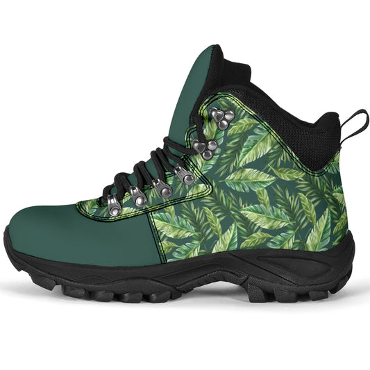 Feathered Leaves in Muted Green Alpine Boots