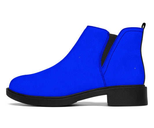 Royal Blue Suede Boots - READY TO SHIP