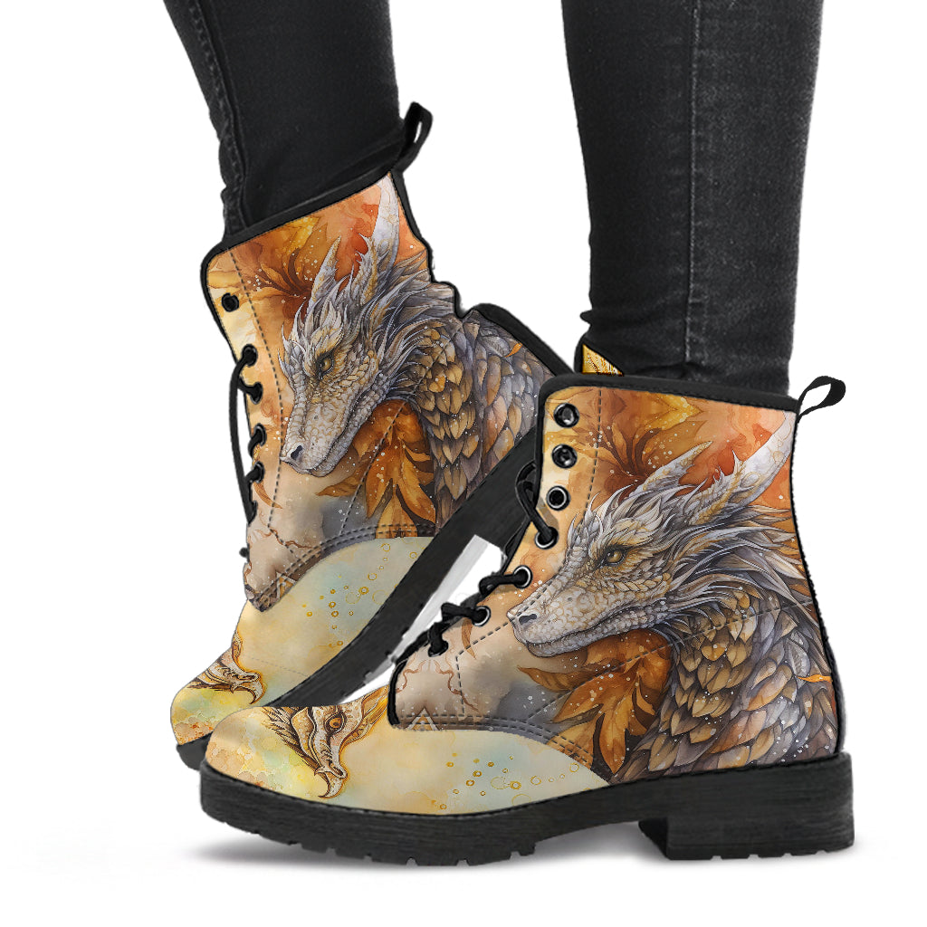 Majestic Dragons Women Vegan Leather Boots