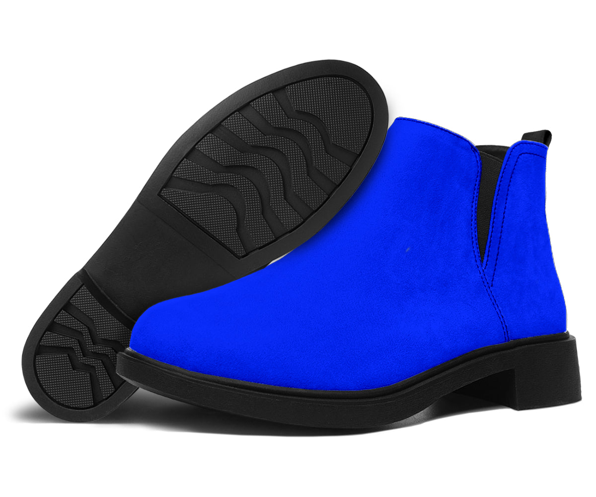 Royal Blue Suede Boots - READY TO SHIP