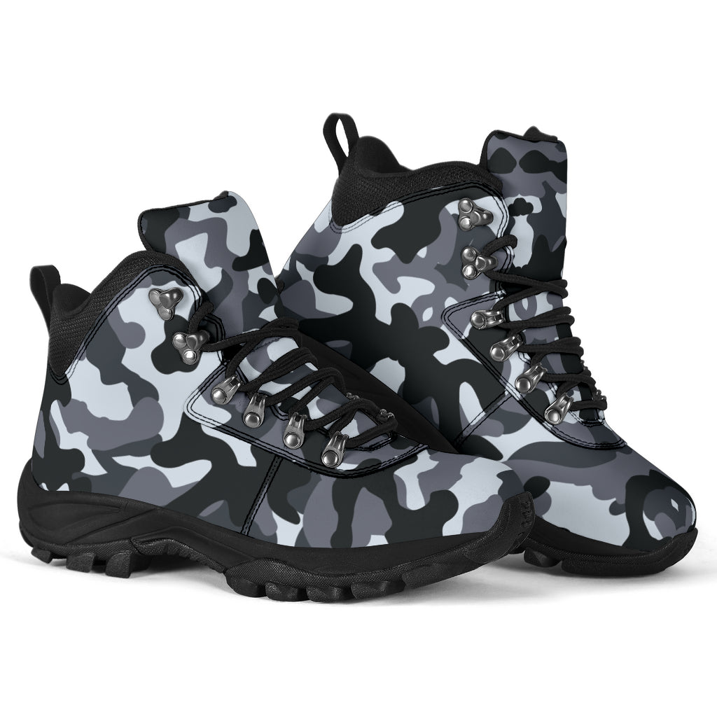 Grey Camo Alpine Boots