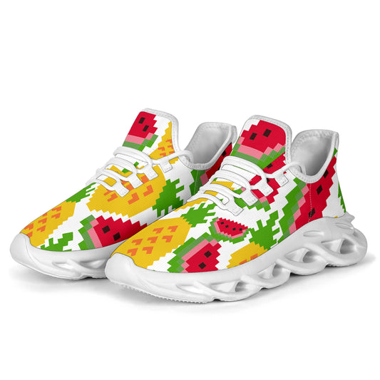Pixelated Fruit Women M Sole Sneakers