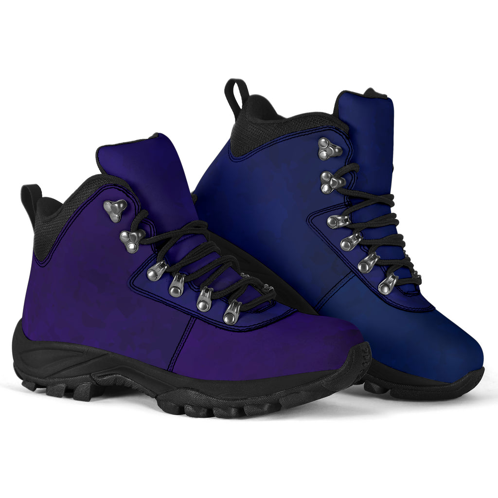 Purple Foot Blue Foot Grunge Alpine Boots