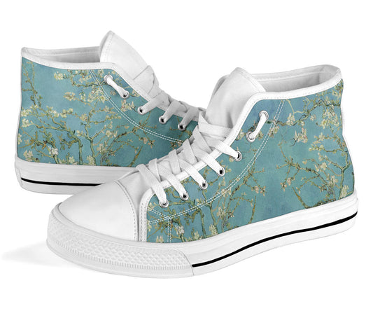Vintage Van Gogh Almond Blossom High Top Sneakers