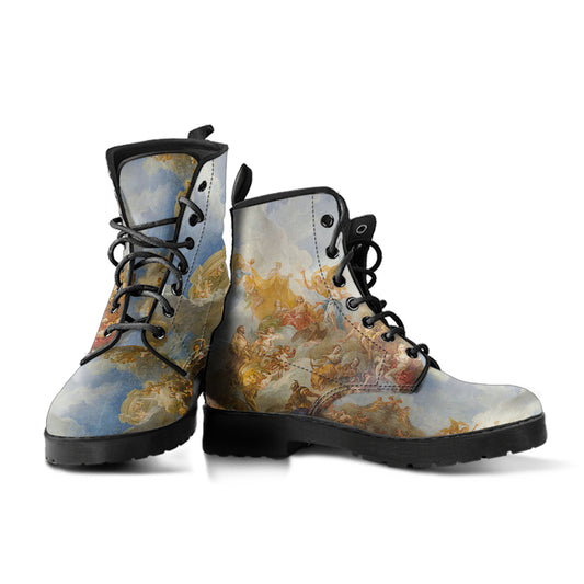 Renaissance painting Women's Vegan Leather Combat Boots