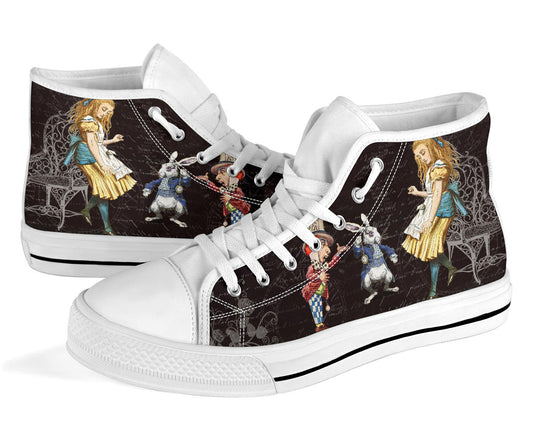 Alice in Wonderland High Top Sneakers