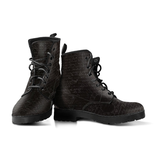 Alice in Wonderland #9 Women's Vegan Leather Combat Boots