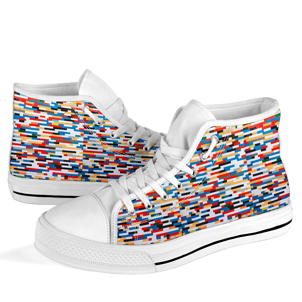 Color Break High Top Sneakers