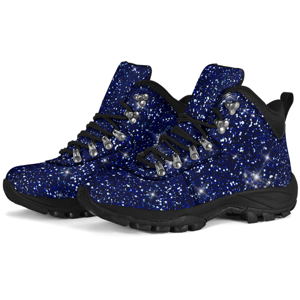 Blue Sparkle Glitter Alpine Boots