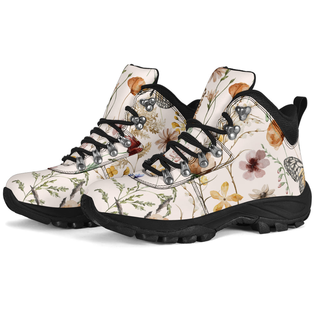 Tiny Bloom Watercolor Butterfly Alpine Boots