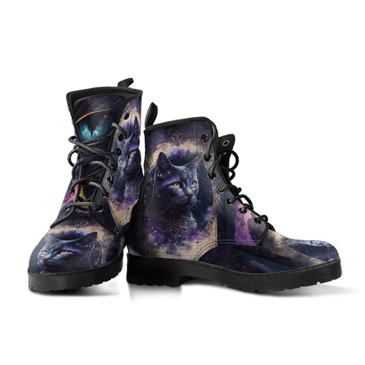 Celestial Cats Vegan Leather Boots