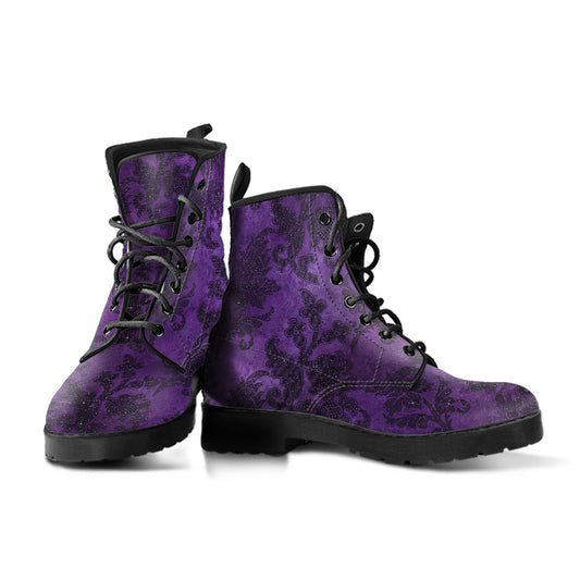 Hi-Gothic Purple Vegan Leather Boots