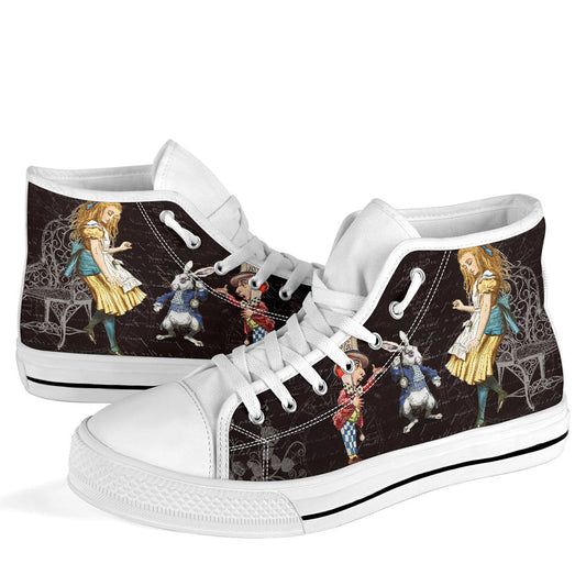 Alice in Wonderland High Top Sneakers