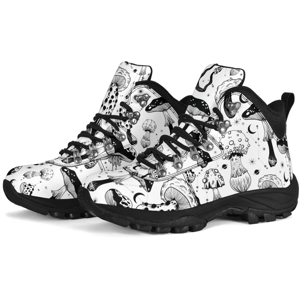 Black & White Mushroom Alpine Boots