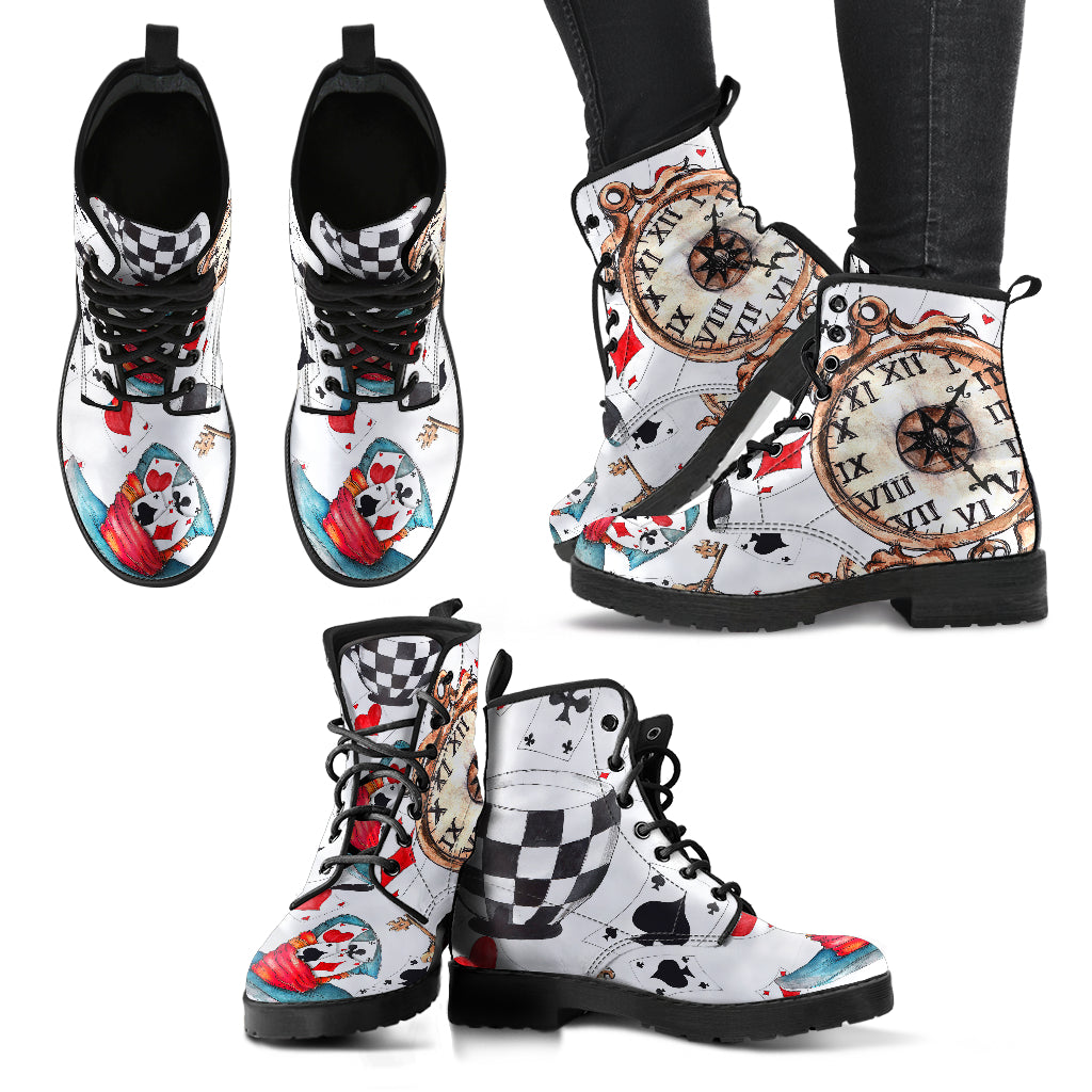 Alice in Wonderland #7 Vegan Leather Boots