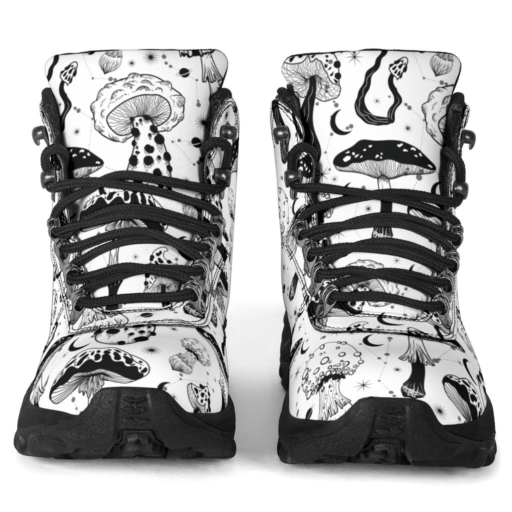 Black & White Mushroom Alpine Boots