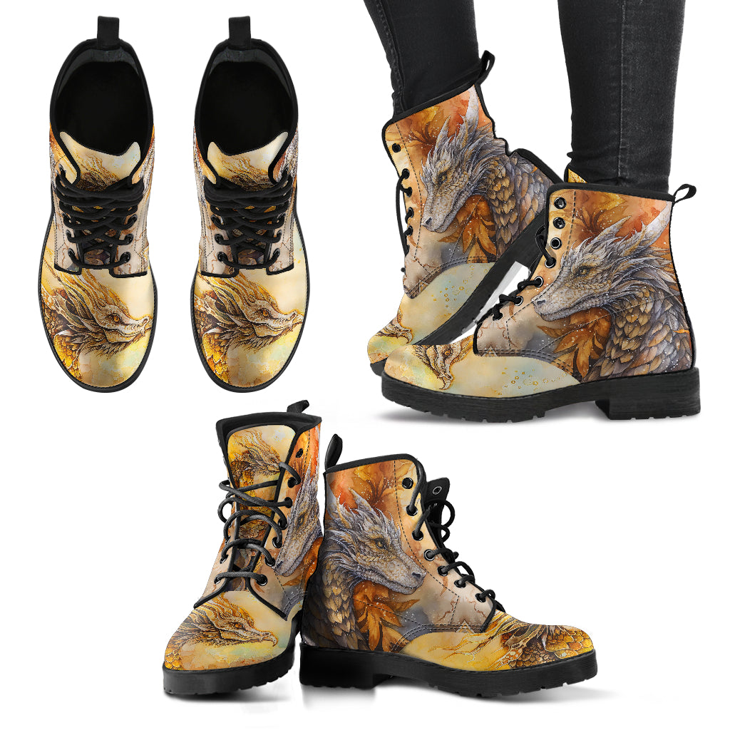 Majestic Dragons Women Vegan Leather Boots