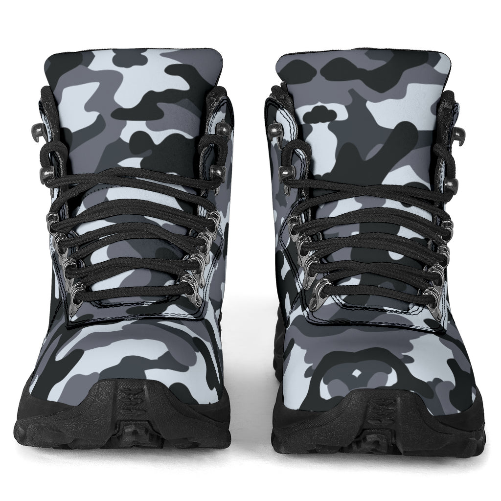 Grey Camo Alpine Boots