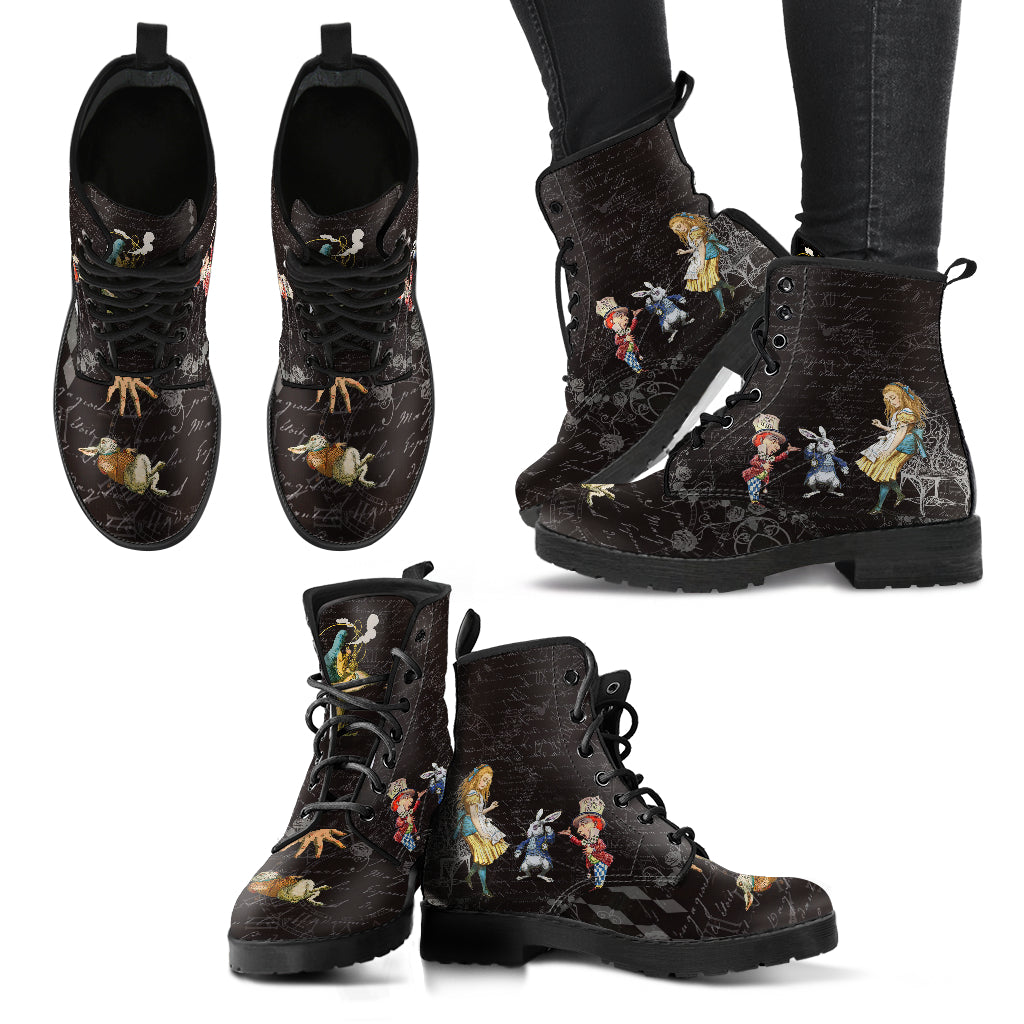 Alice in Wonderland #2 Vegan Leather Boots