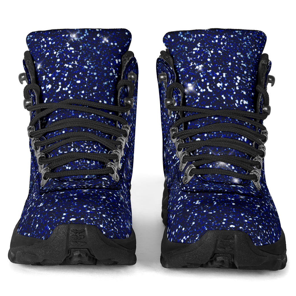 Blue Sparkle Glitter Alpine Boots