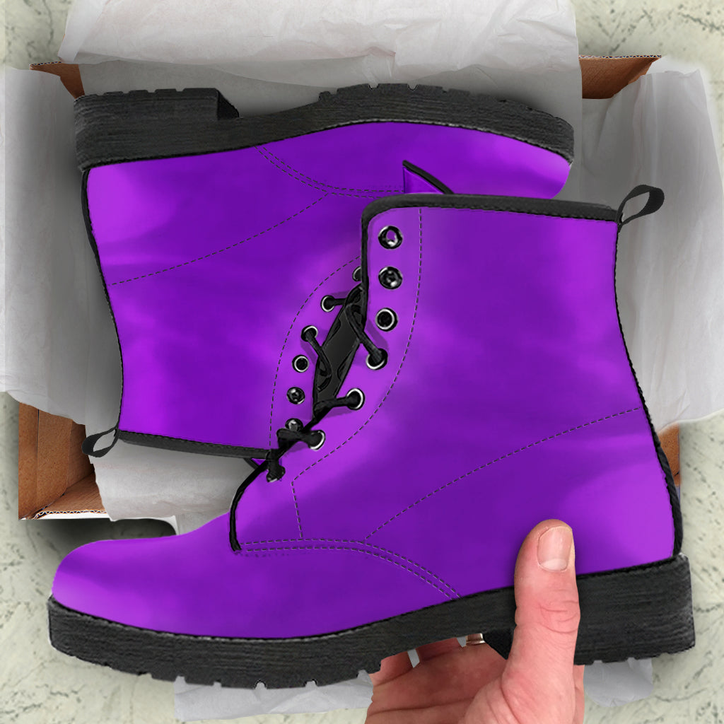Deep Violet Women Vegan Leather Boots