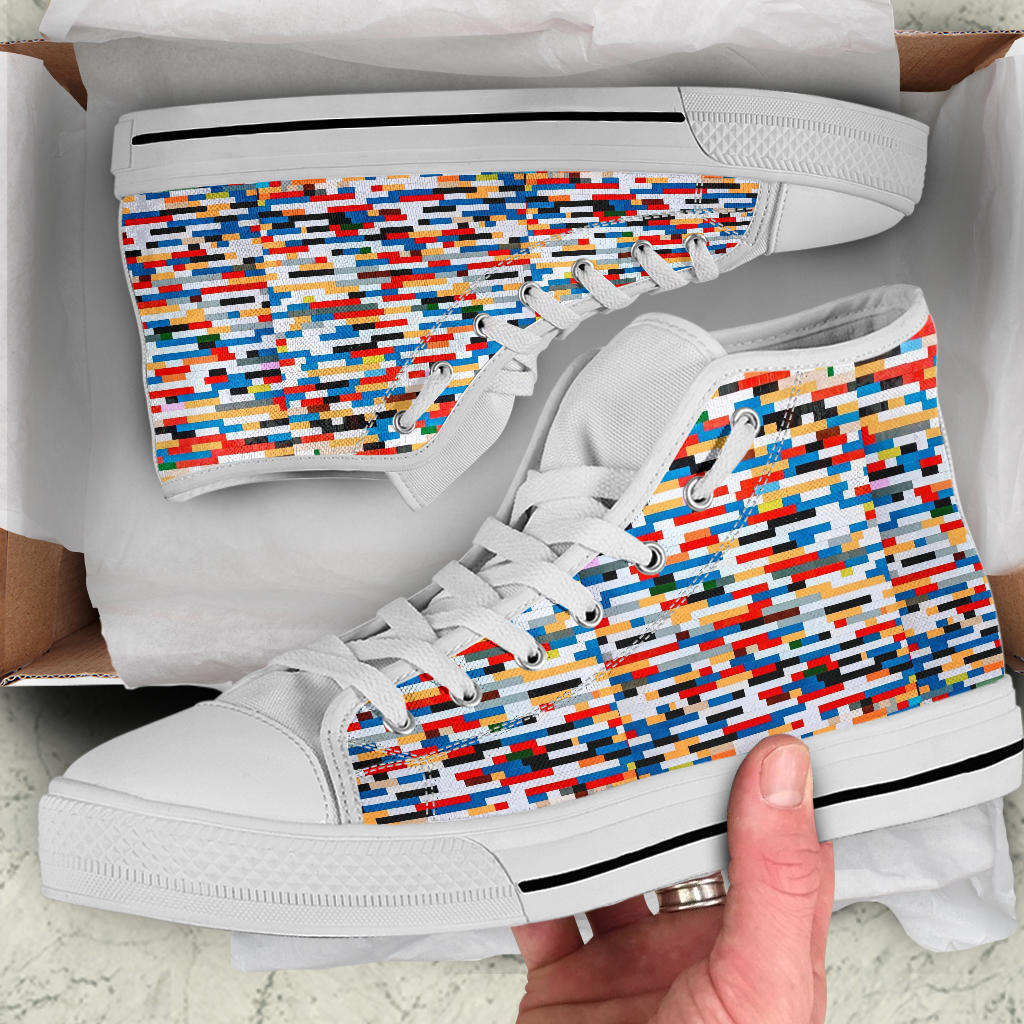 Color Break High Top Sneakers