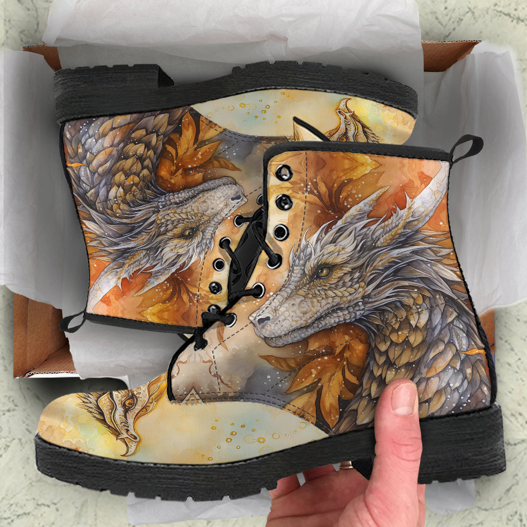 Majestic Dragons Women Vegan Leather Boots