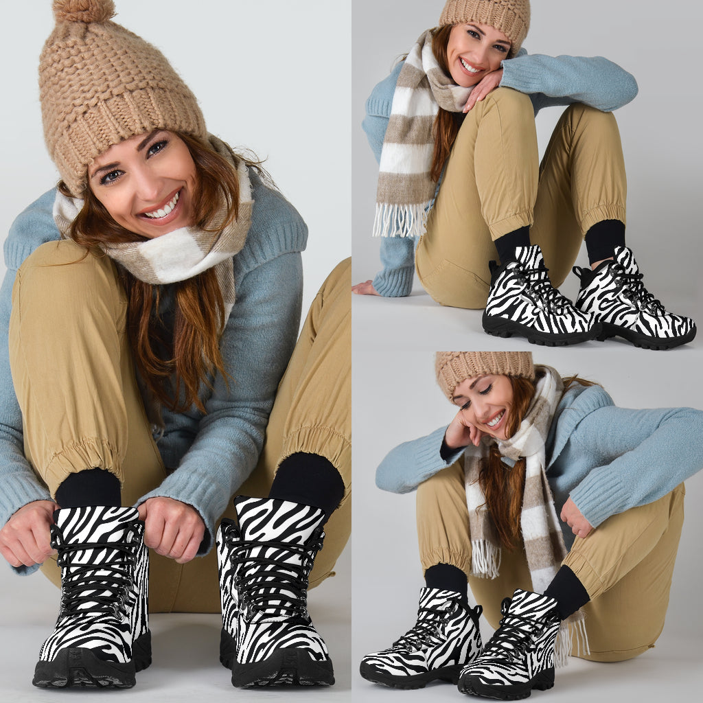 Black Zebra Alpine Boots