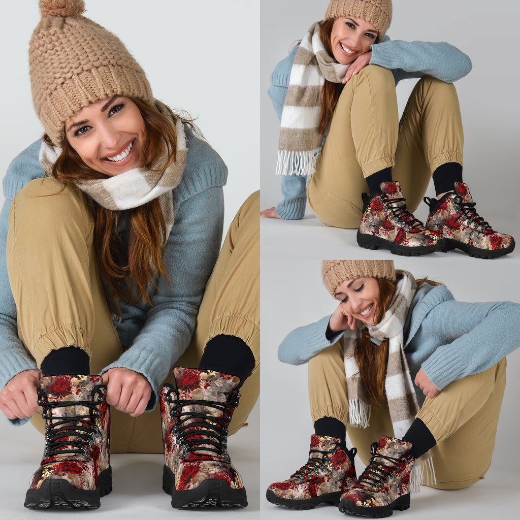 Grunge and Roses Alpine Boots