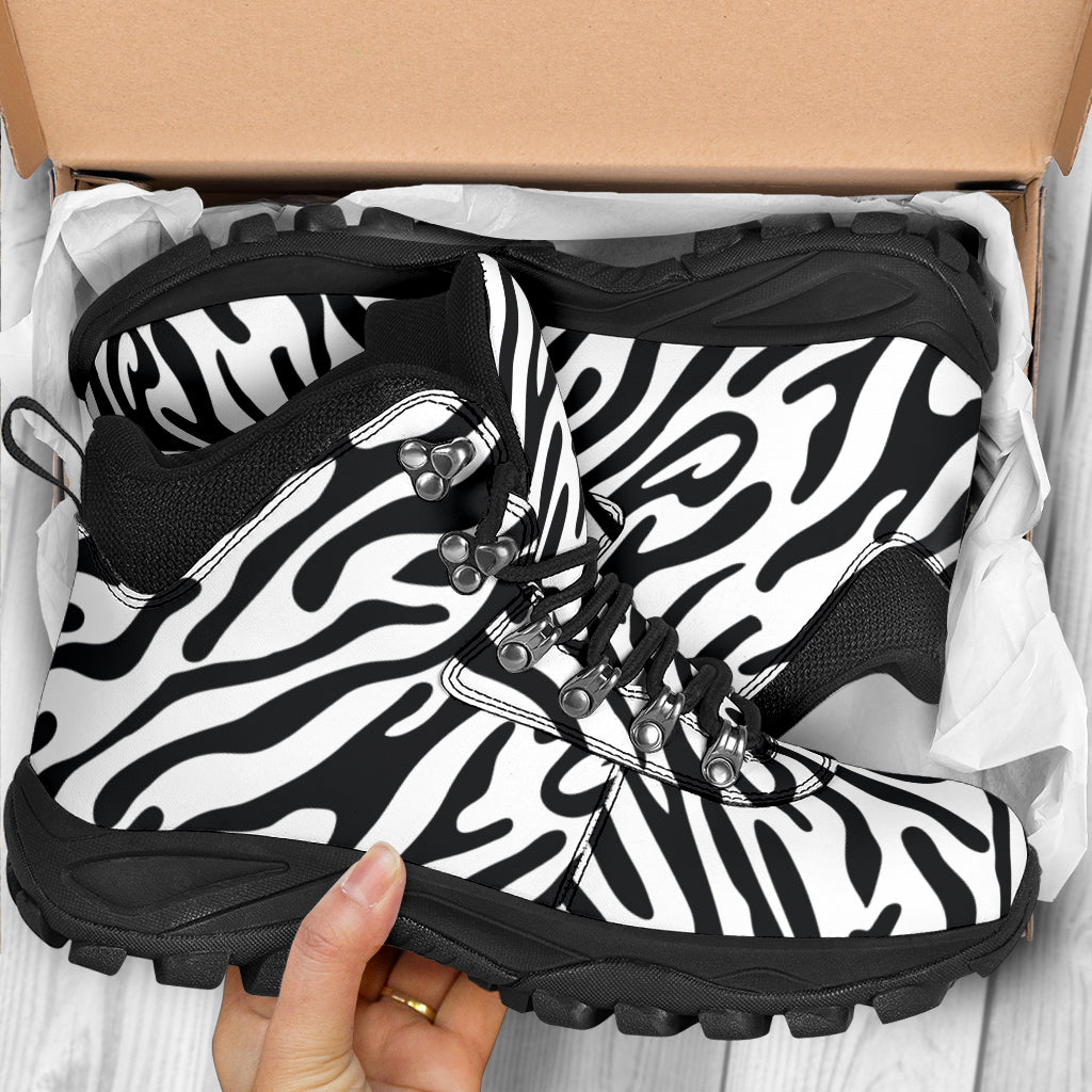 Black Zebra Alpine Boots