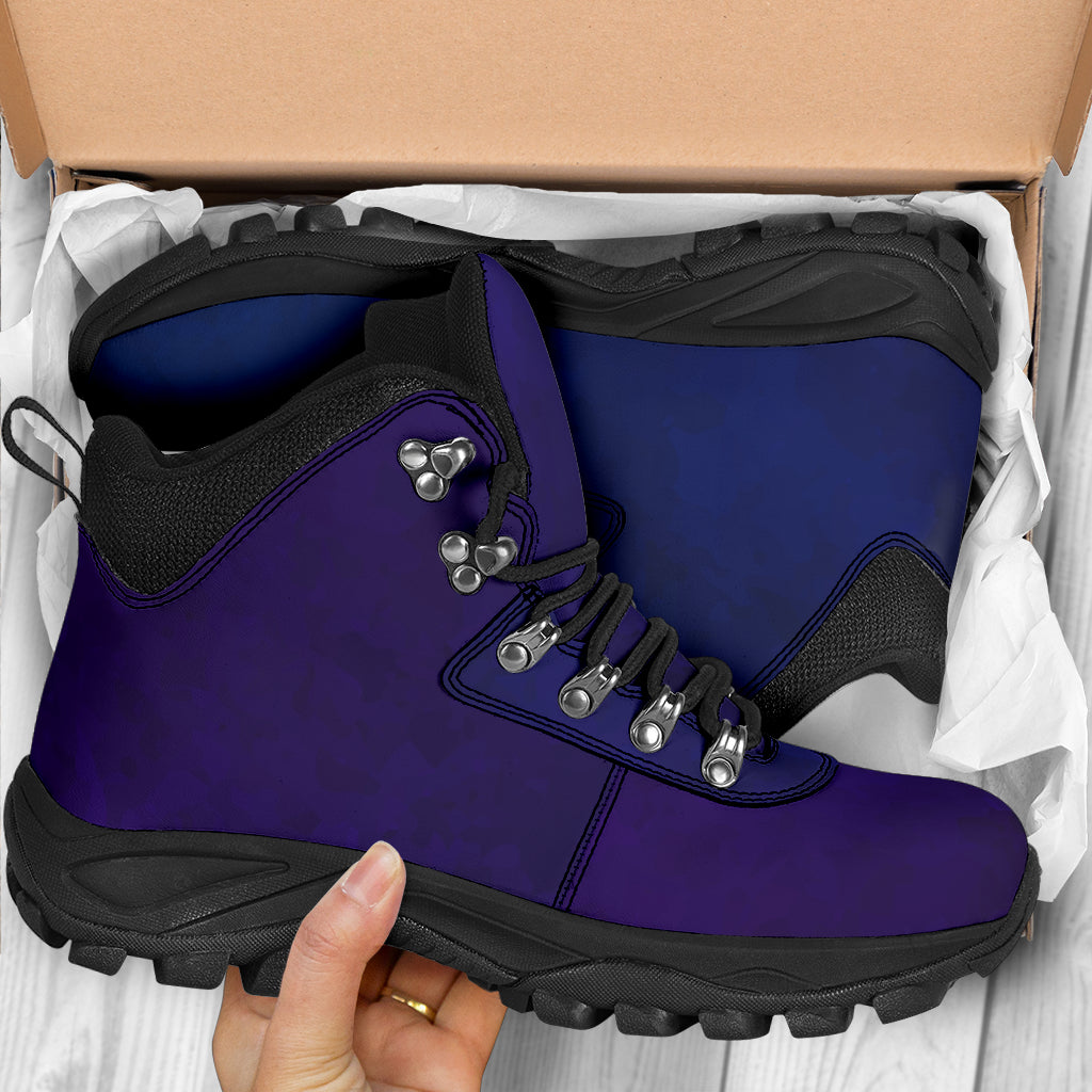 Purple Foot Blue Foot Grunge Alpine Boots