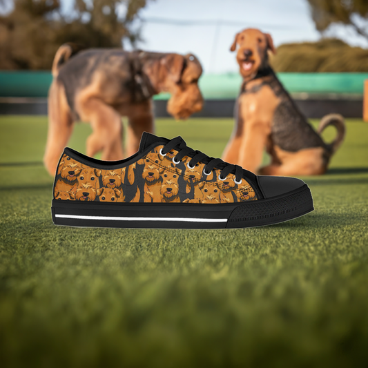 Airedale Terrier Women's Low Top Sneakers