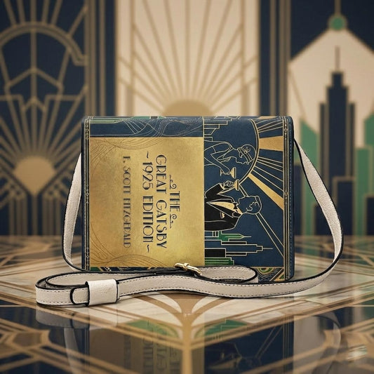 the great gatsby f scott fitzgerald book-shaped crossbody bag vegan leather – Sole Design Studio