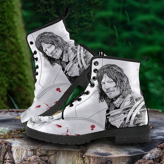 The Walking Dead Daryl Dixon Women's Vegan Leather Combat Boots