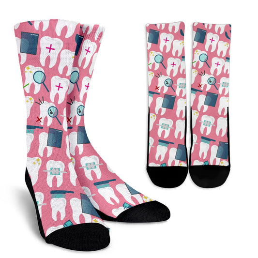 Dental Hygienist Socks in Pink