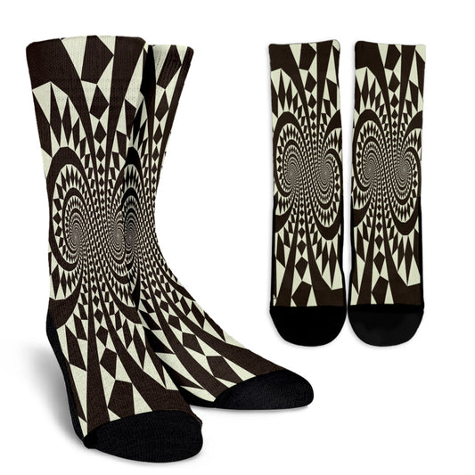 Optical Illusion Swirls Women's Crew Socks