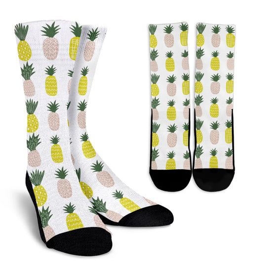 Pineapple Pattern Women Crew Socks
