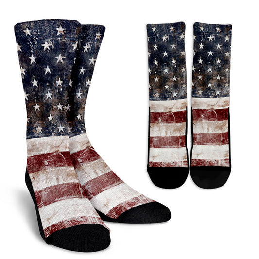 Distressed American Flag Socks