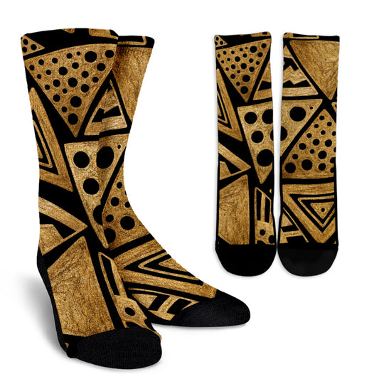 African Pattern Crew Socks