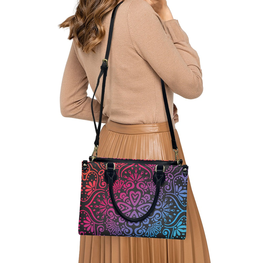 Bohemian Rainbow Women's Vegan Leather Handbag