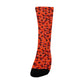 red animal print women's crew socks – Sole Design Studio