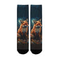 Enchanted Forest Guardian Fox Socks - Custom Socks for Women Made in USA